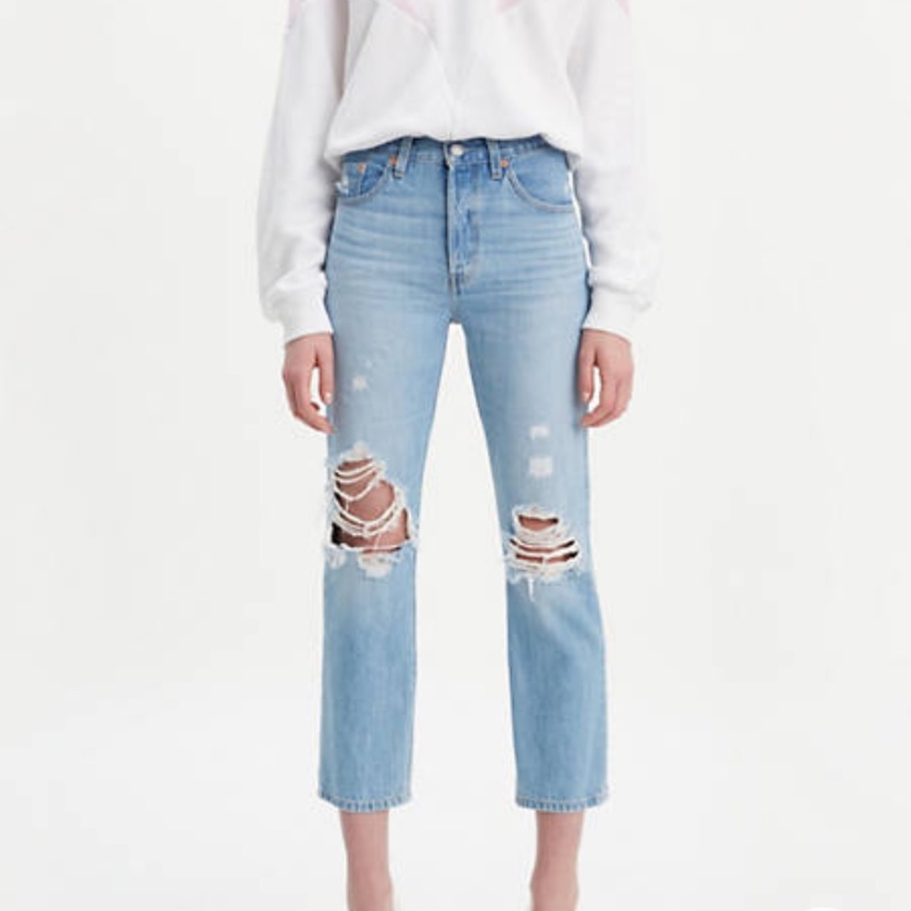 Levi’s - 501 Cropped Light Wash Jeans